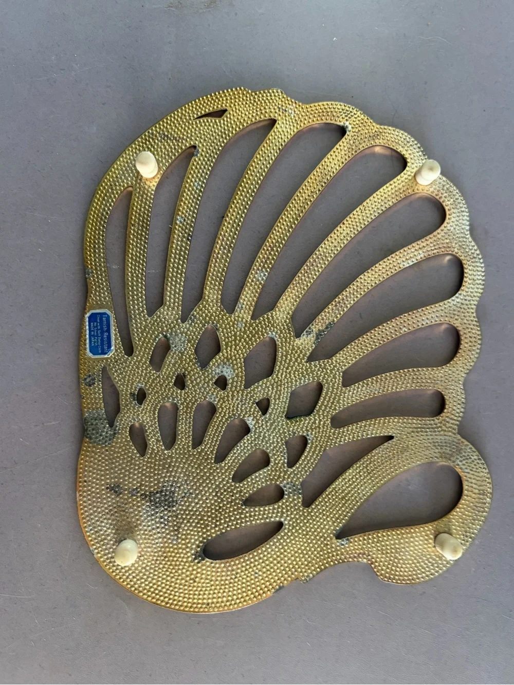 Vintage Patina Swan Trivet